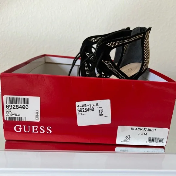 Guess “Bette” Black Rhinestone Heels – Size 8.5M - Picture 16 of 16
